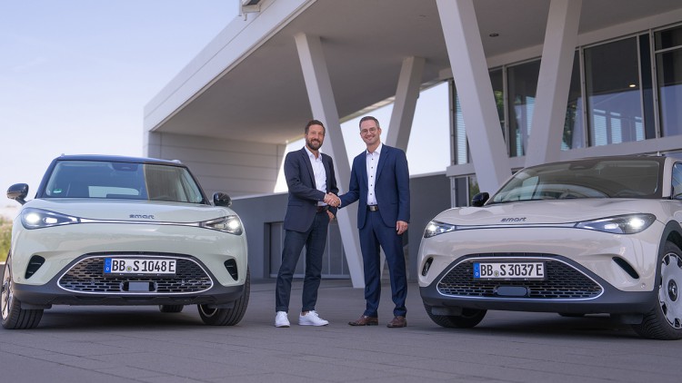 Smart Europe-CEO Dirk Adelmann (l.) und Real Garant-Vorstand Florian Rohkamm