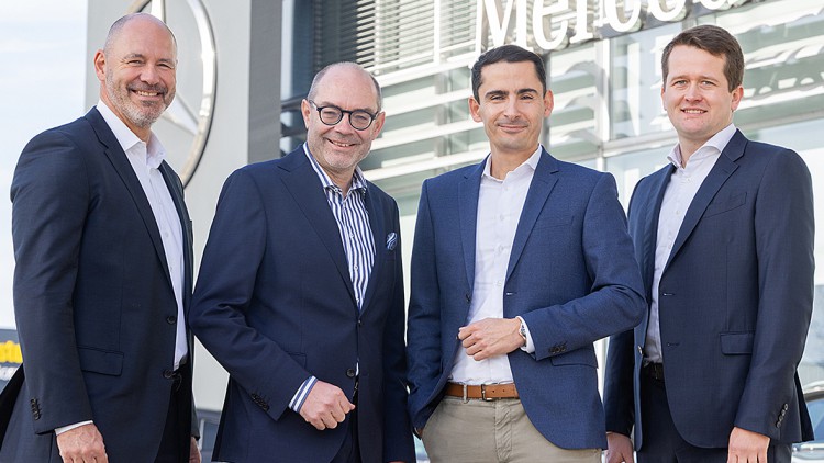 V.l.n.r.: Joachim Fellner, Peter Schäfer, Tobias Just und Lukas Ruf