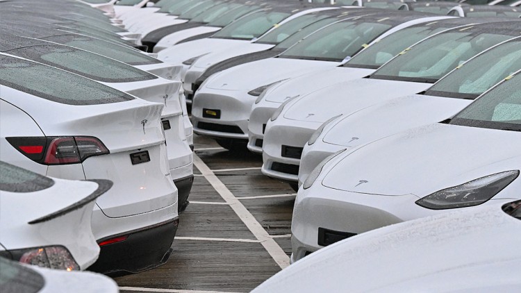 Tesla Model Y am Werk Grünheide