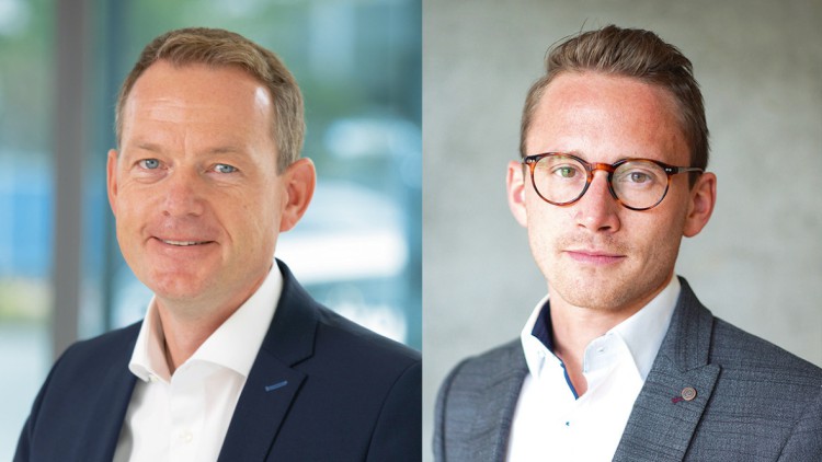 Porträtbilder von Hartmut Abeln, CEO Business Unit Mobility TÜV NORD (links) und Prof. Dr. Benedikt Maier, stellvertretender Direktor des Instituts für Automobilwirtschaft (IfA)