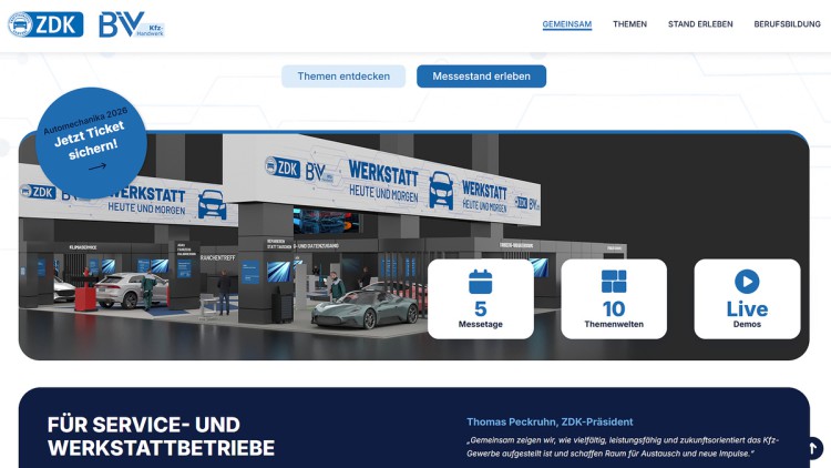Automechanika 2026: ZDK und BIV-Kfz bündeln Kräfte