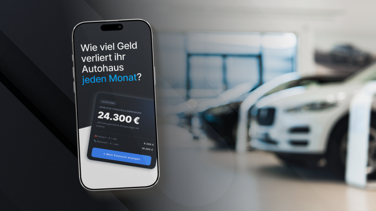 Handyscreen vor Autos