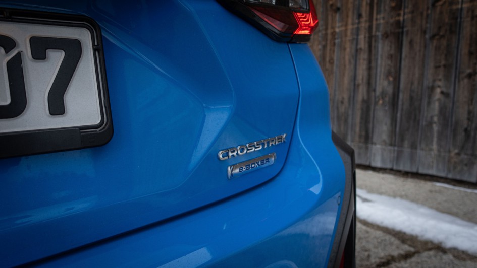 Schriftzug am Heck des Subaru Crosstrek