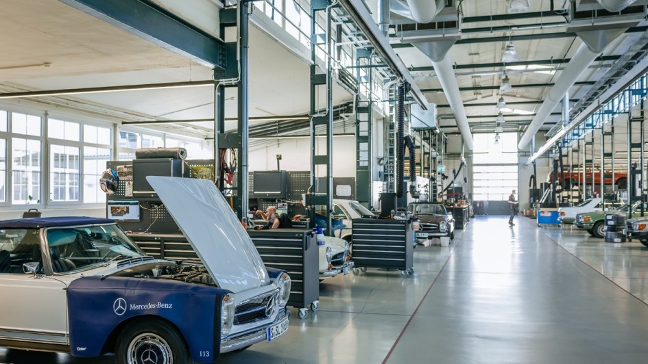 Mercedes Benz Heritage Classic Fellbach Werkstatt
