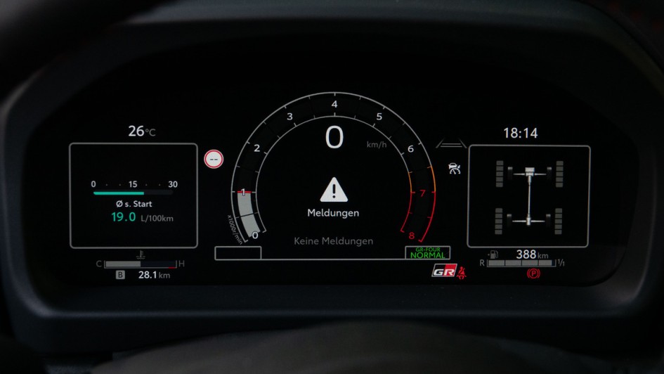 Ansicht Kombiinstrument Yaris GR