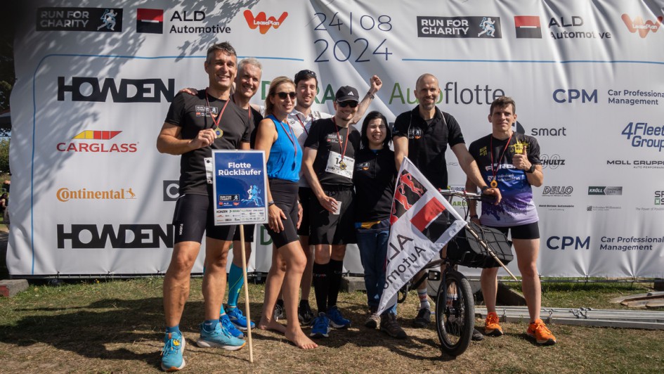 ALD und Leaseplan Run For Charity, Team Flotte Rückläufer ist vor dem Start motiviert.