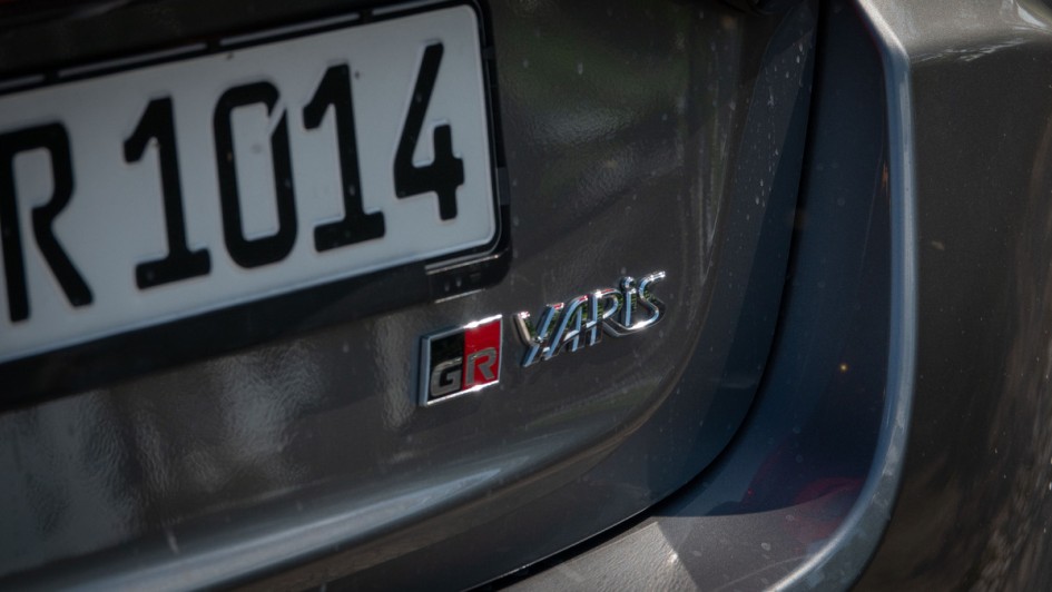 Schriftzug am Heckdeckel des Toyota GR Yaris