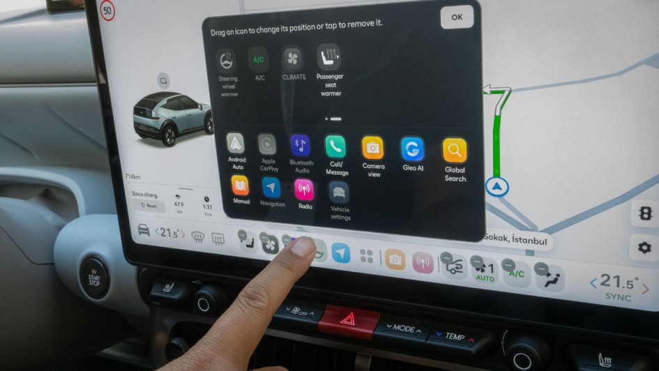 Shortcuts im Ioniq 3-Display