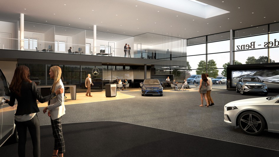 Kestenholz Gruppe: Mercedes-Benz Autowelt in Neustadt - Richtfest und Visualisierung