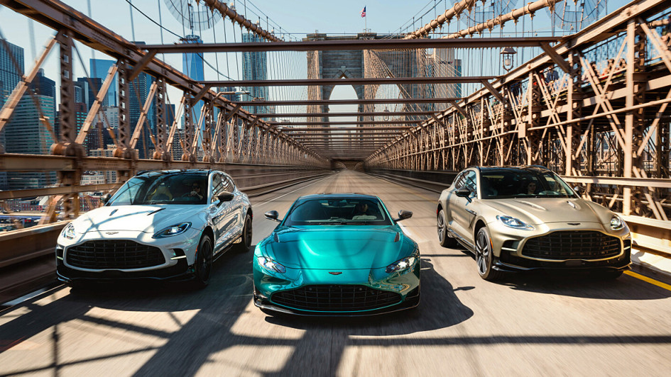 Aston Martin-Modelle in New-York