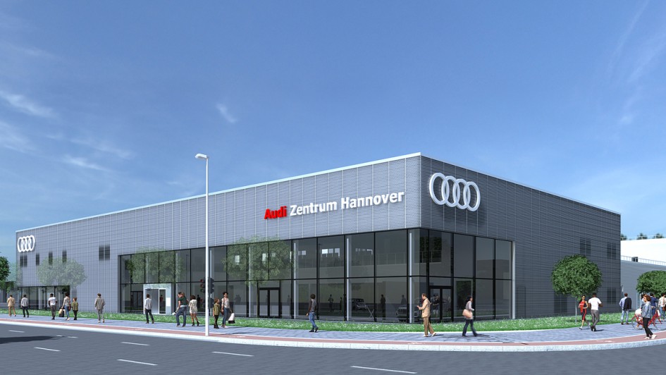Neues Audi Zentrum Hannover im Rendering