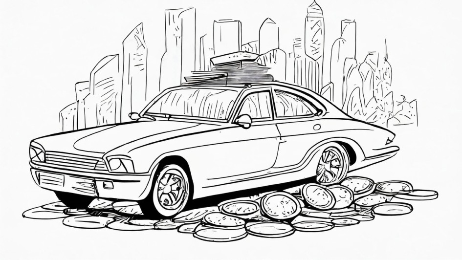 Ein Auto, das symbolisiert, dass Autofahren viel Geld kostet.