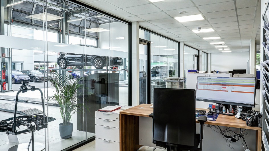 Servicebereich im Autohaus Marnet in Wiesbaden