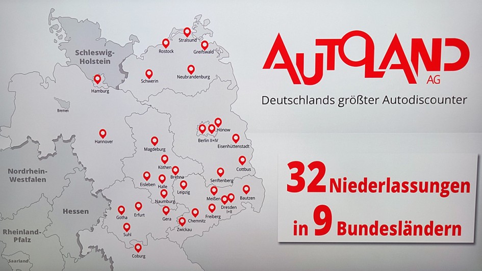Autoland AG Standortkarte 2025