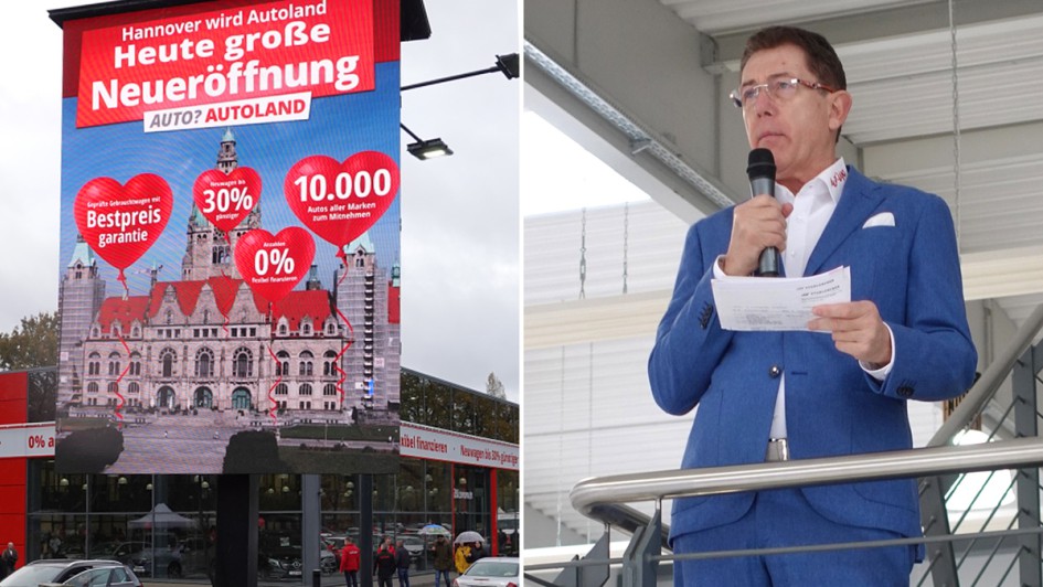 Wilfried Wilhelm Anclam bei der Eröffnung des Autoland-Standorts in Hannover