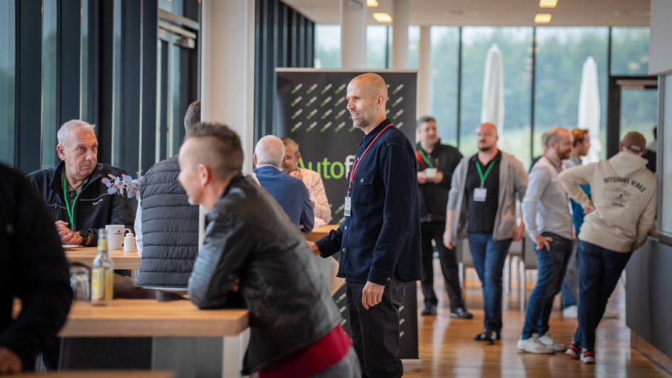 Ankommen beim Autoflotte Fuhrparktag mit kleinem Frühstück