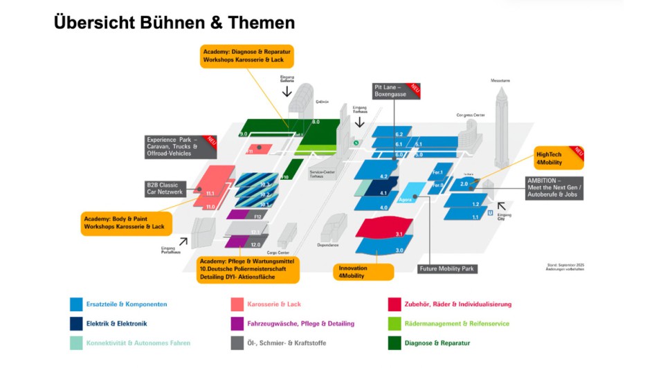 Automechanika Hallenplan 2026