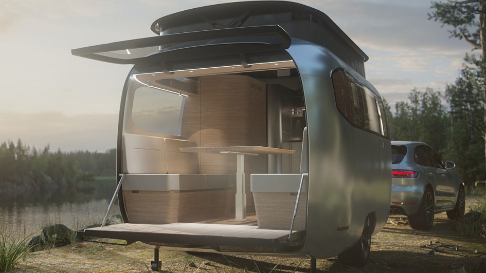 Konzeptstudie Wohnwagen Porsche Airstream