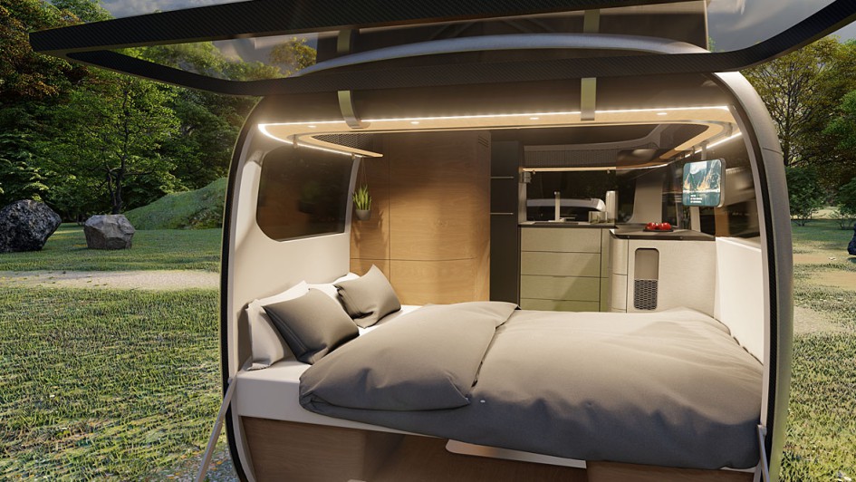 Konzeptstudie Wohnwagen Porsche Airstream