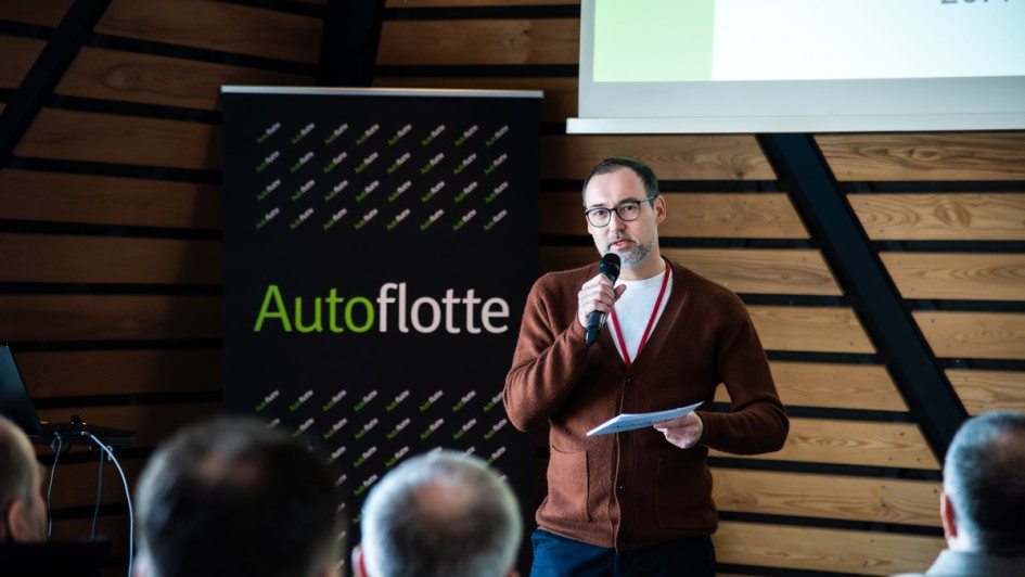 Rocco Swantusch eröffnet den Autoflotte-Fuhrparktag mit Volvo in Hannover