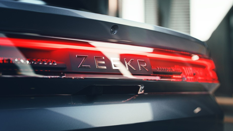 Zeekr-Logo am Fahrzeugheck