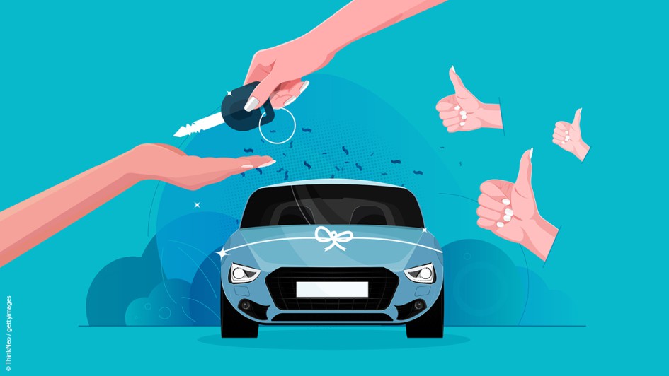 Auto mit Schleife
